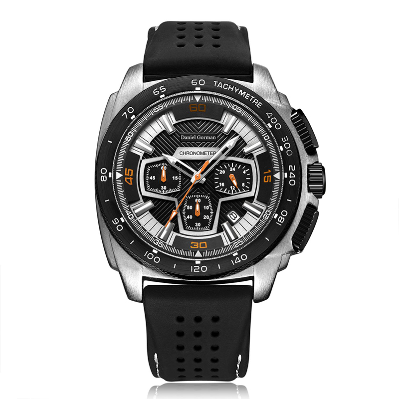 Daniel Gormantop Brand Luxury Sport Watch Men Military Watches Blue Rubber Strap Automatisk vandtæt ure RM2206